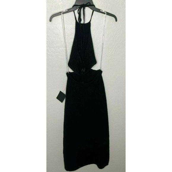 Lulu’s Black Lush for Life Cutout Halter Knit Midi Dress - Picture 6 of 8